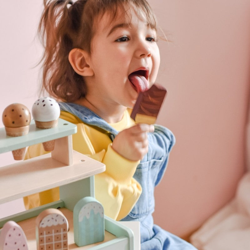 Wooden Ice Cream Stand Play Set for Kids