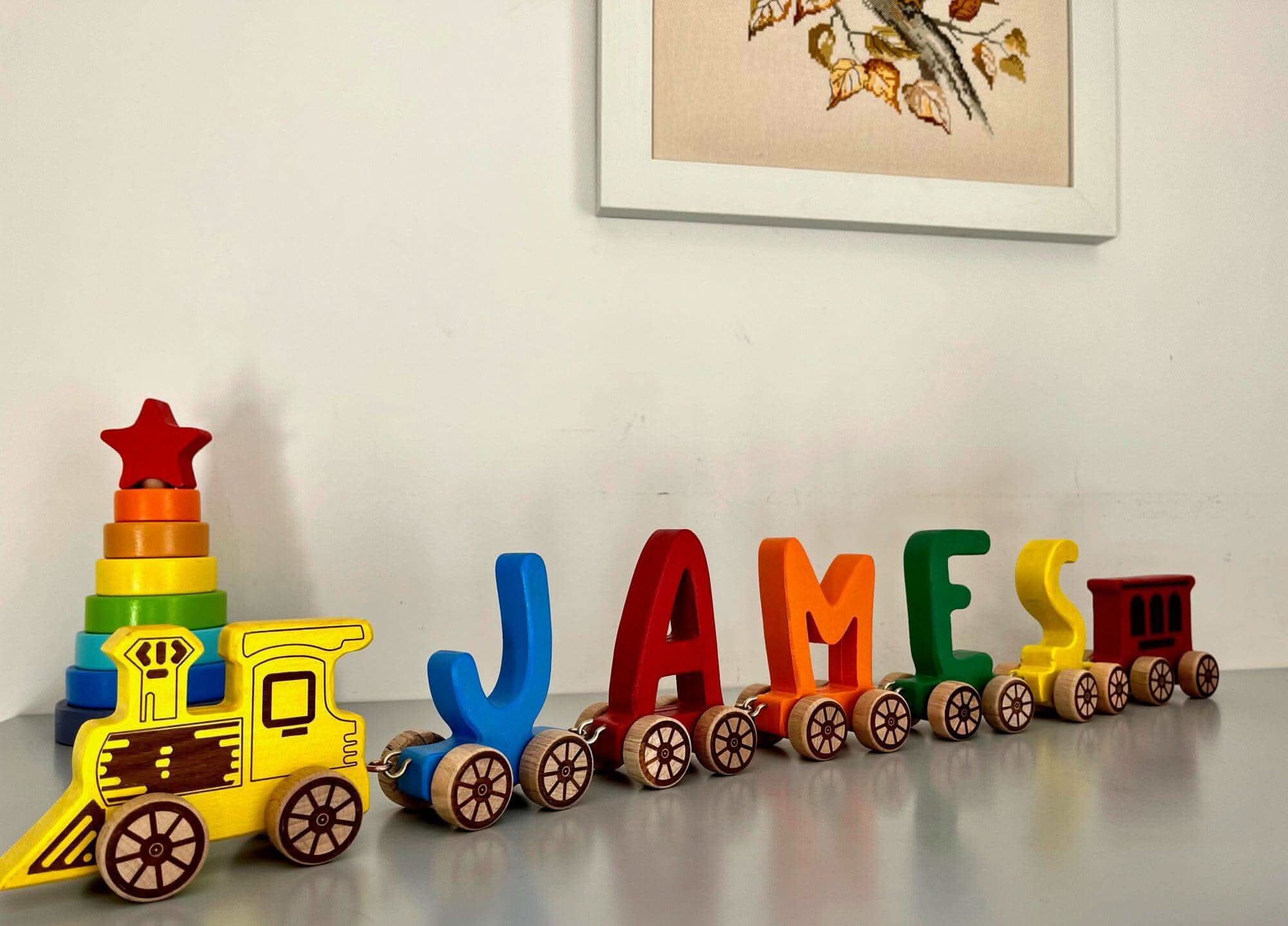 Wooden Letter Train Puzzle for Kids-2