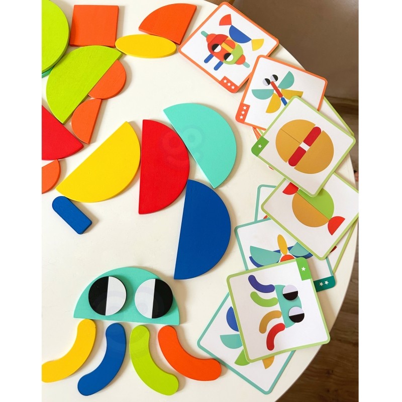 Wooden Montessori Puzzle for Creative Play