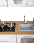 Wooden Toy Kitchen with Lights and Sounds
