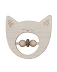 Wooden Cat Shaped Baby Rattle