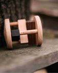 Wooden Baby Rattle Inspired by Fieldfare Bird