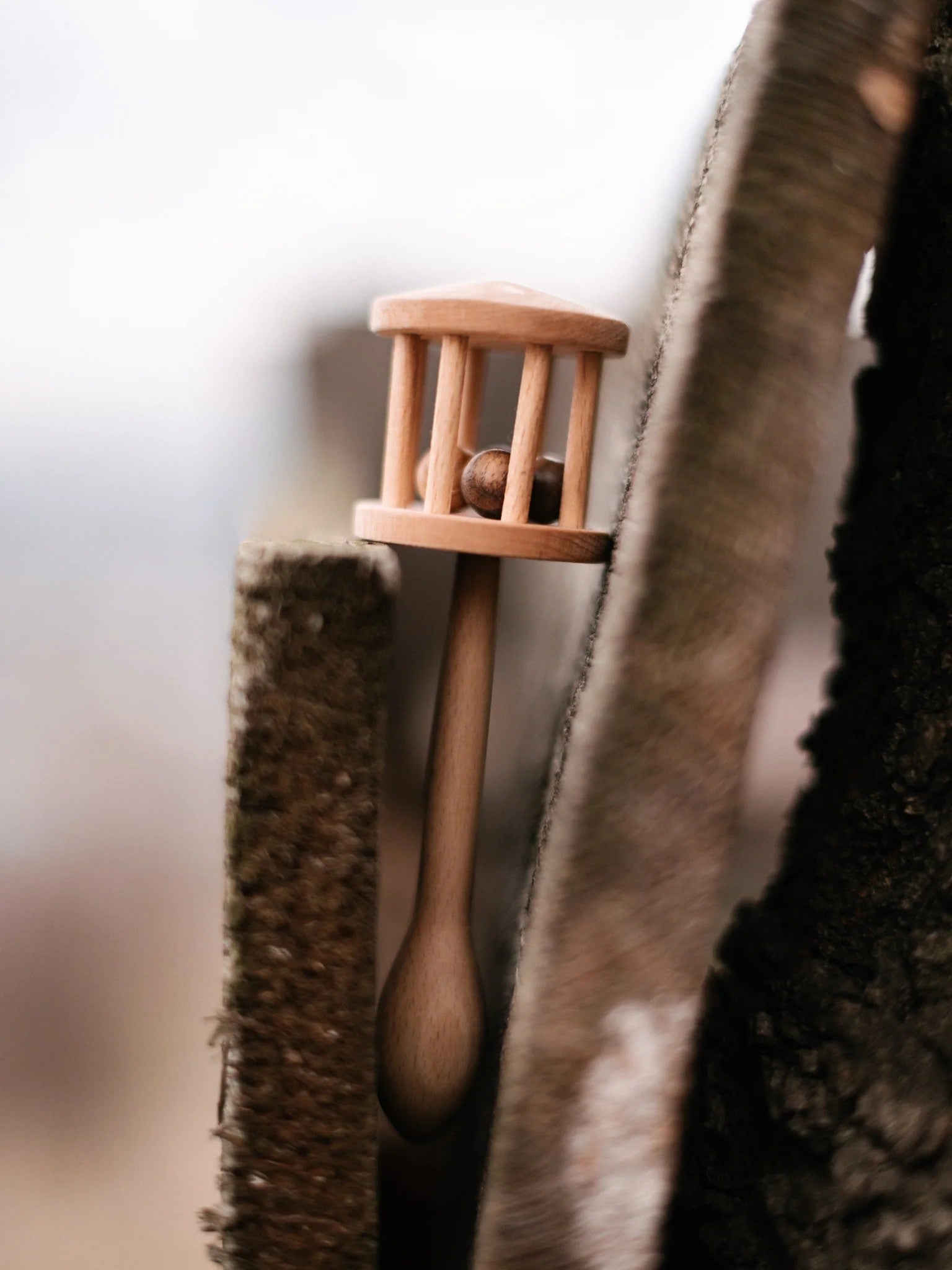 Wooden Baby Rattle Nighthawk