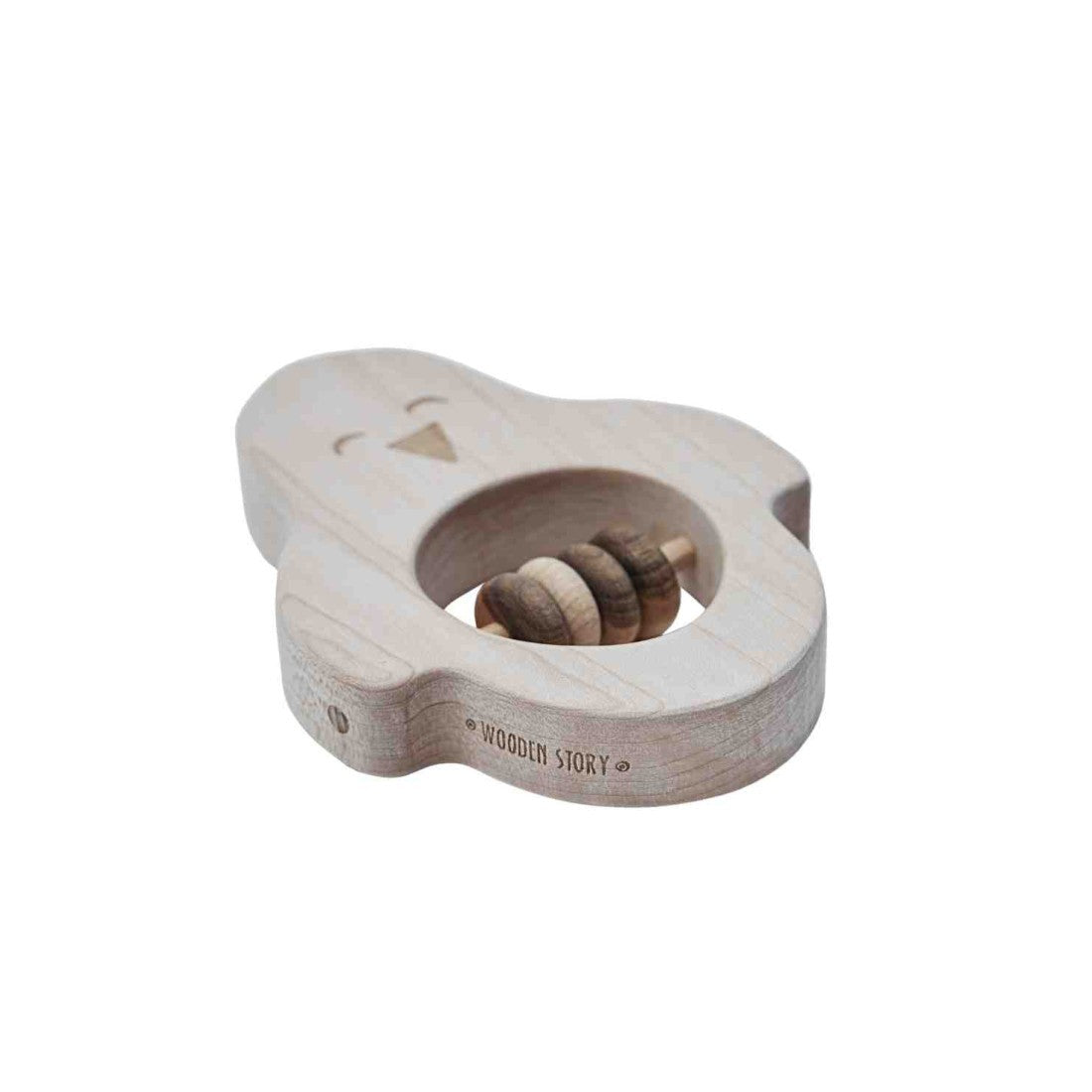 Wooden Penguin Rattle by Wooden Story - Eco-Friendly Teether & Sound Stimulating Toy for Babies by Wooden Story at www.brixbailey.com