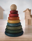 Inspire Creativity with the Wooden Round Pyramid Toy by Wooden Story at www.brixbailey.com