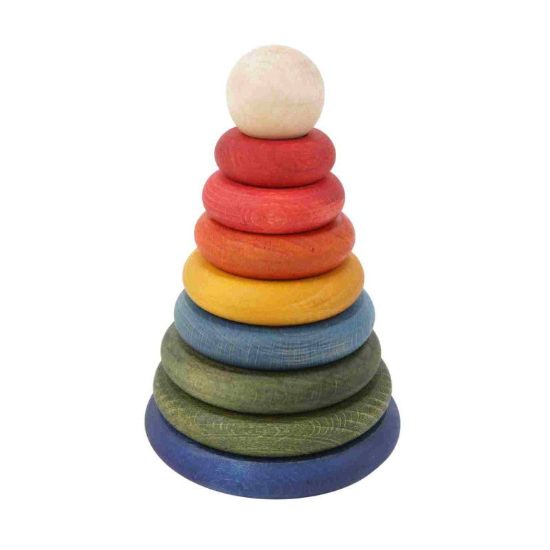 Inspire Creativity with the Wooden Round Pyramid Toy by Wooden Story at www.brixbailey.com
