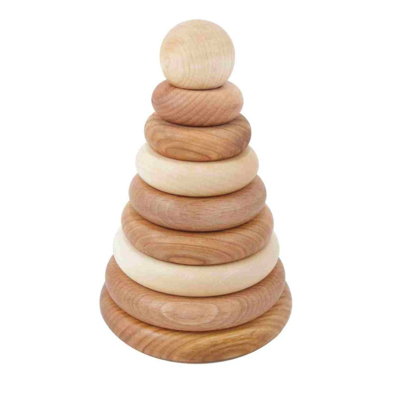 Wooden Round Pyramid by Wooden Story - Classic, Eco-Friendly & Stimulating Children's Toy by Wooden Story at www.brixbailey.com