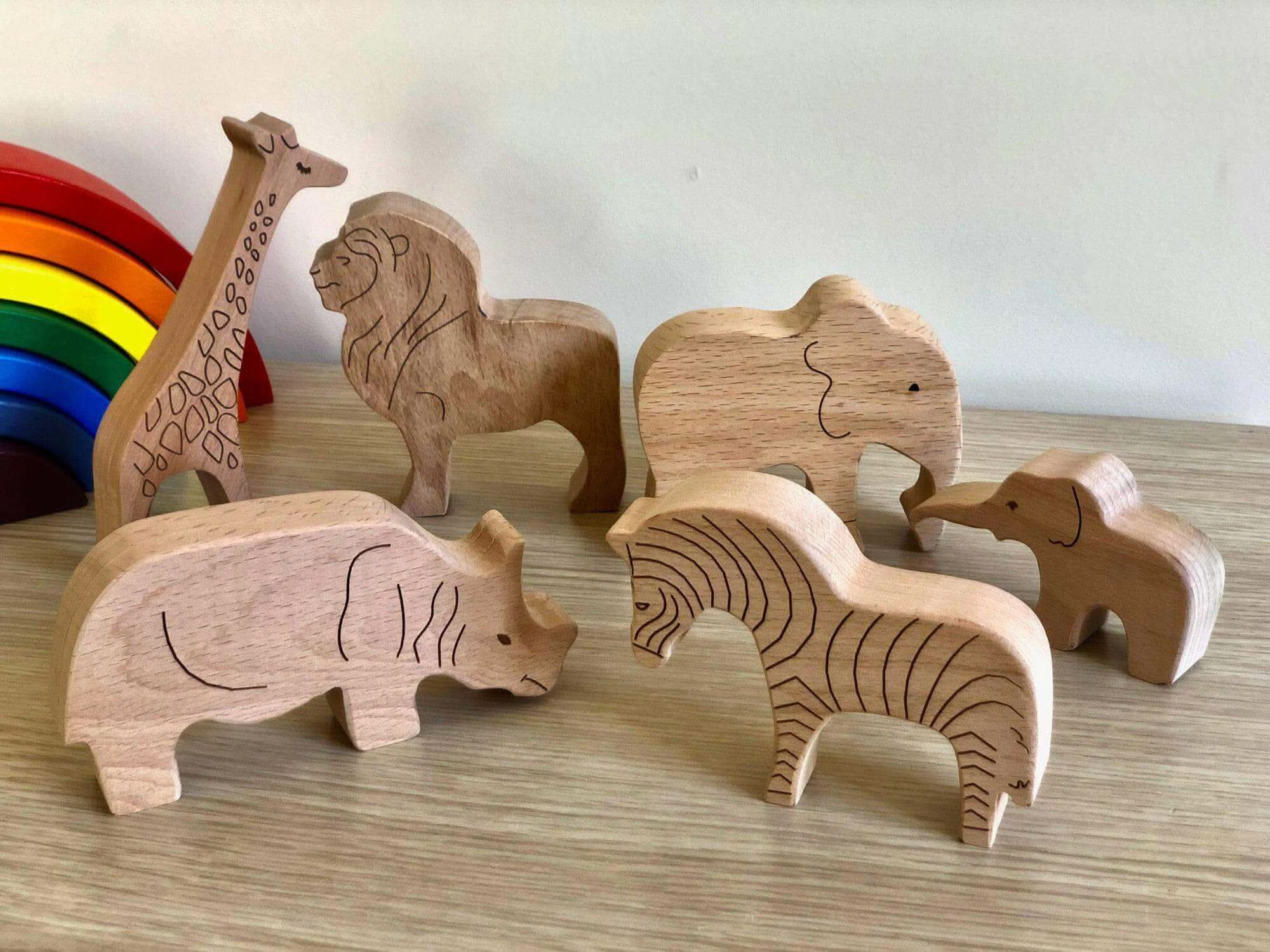 Wooden Safari Animals Set-2