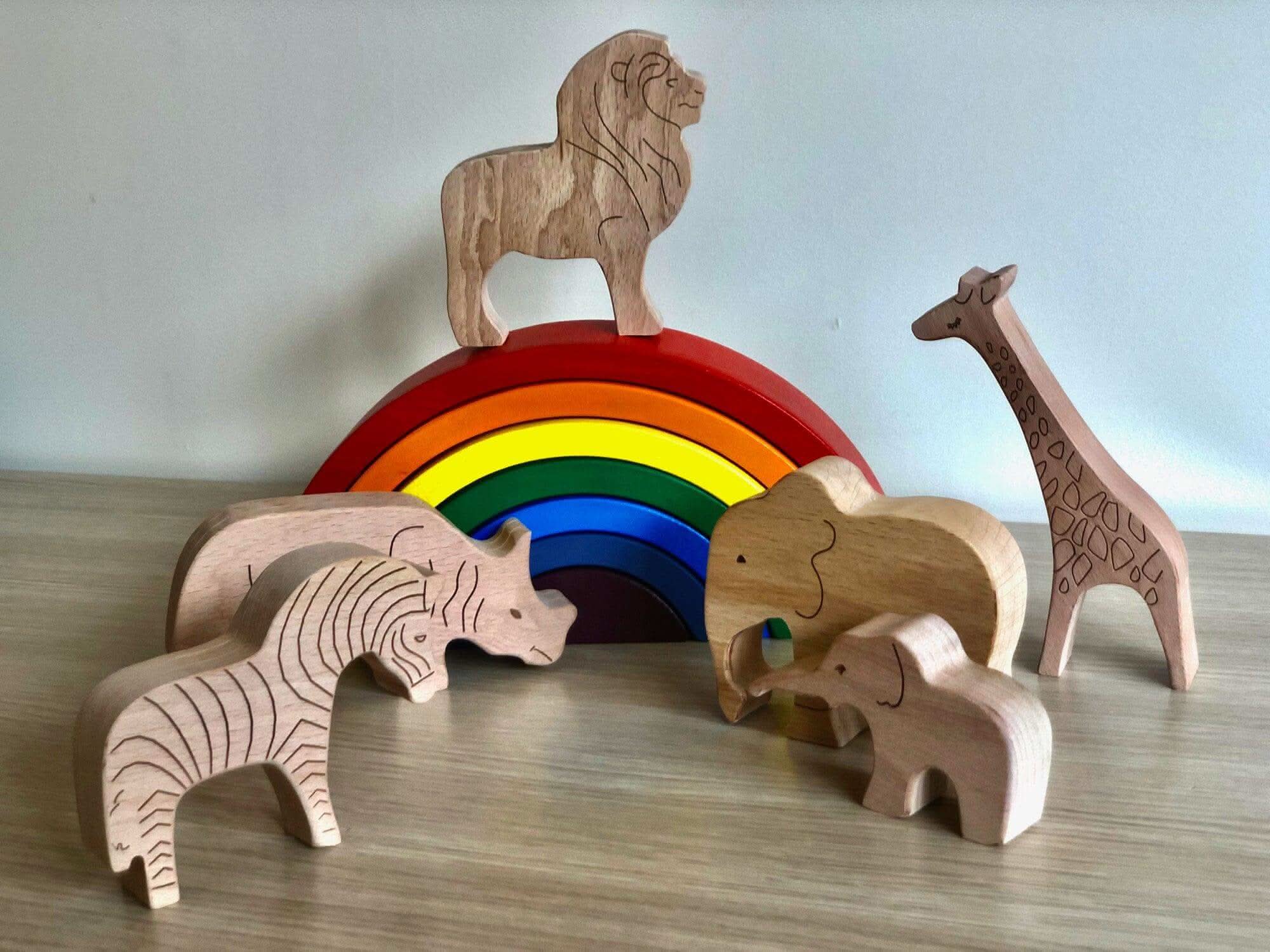 Wooden Safari Animals Set-3