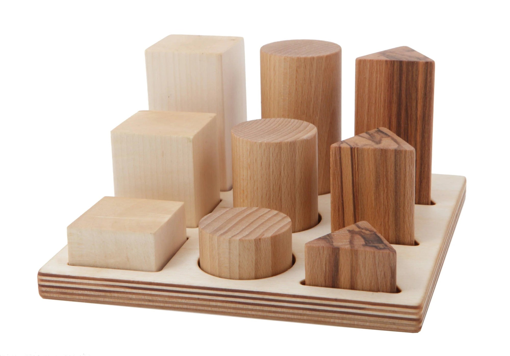Wooden Shape Sorting Blocks XL - Educational & Eco-Friendly Toy for Skill Development by Wooden Story at www.brixbailey.com