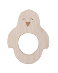 Wooden Penguin Baby Teether Natural Maple Toy