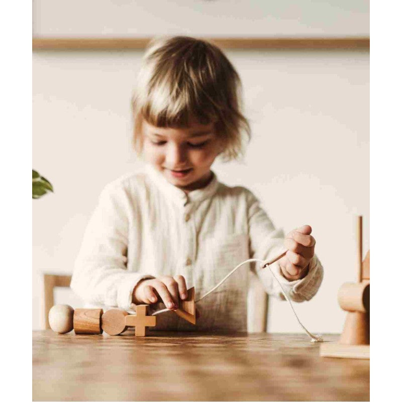 Wooden Threading Needle by Wooden Story - Enhance Motor Skills &amp; Creativity with Eco-Friendly Play by Wooden Story at www.brixbailey.com