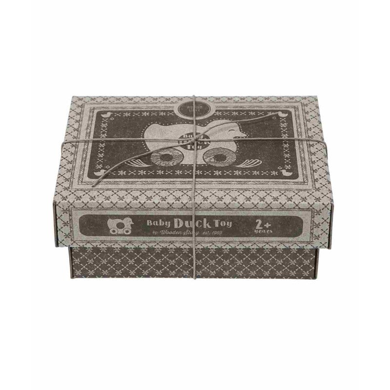 Wooden Duck Push Toy on Wheels