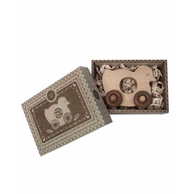 Wooden Duck Push Toy on Wheels