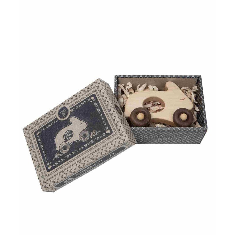 Wooden Rabbit Toy on Wheels