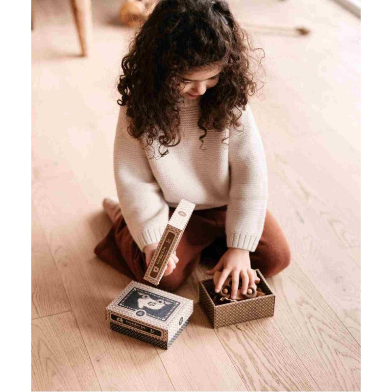 Wooden Rabbit Toy on Wheels