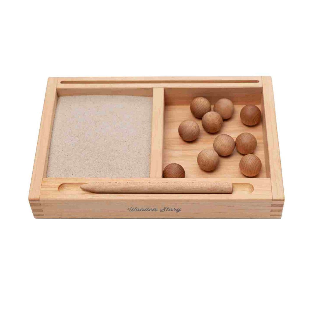 Wooden Montessori Tray by Wooden Story - Eco-Friendly Educational Toy for Creative Learning by Wooden Story at www.brixbailey.com