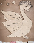 Wooden Wall Decoration - Swan