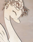 Wooden Wall Decoration - Swan