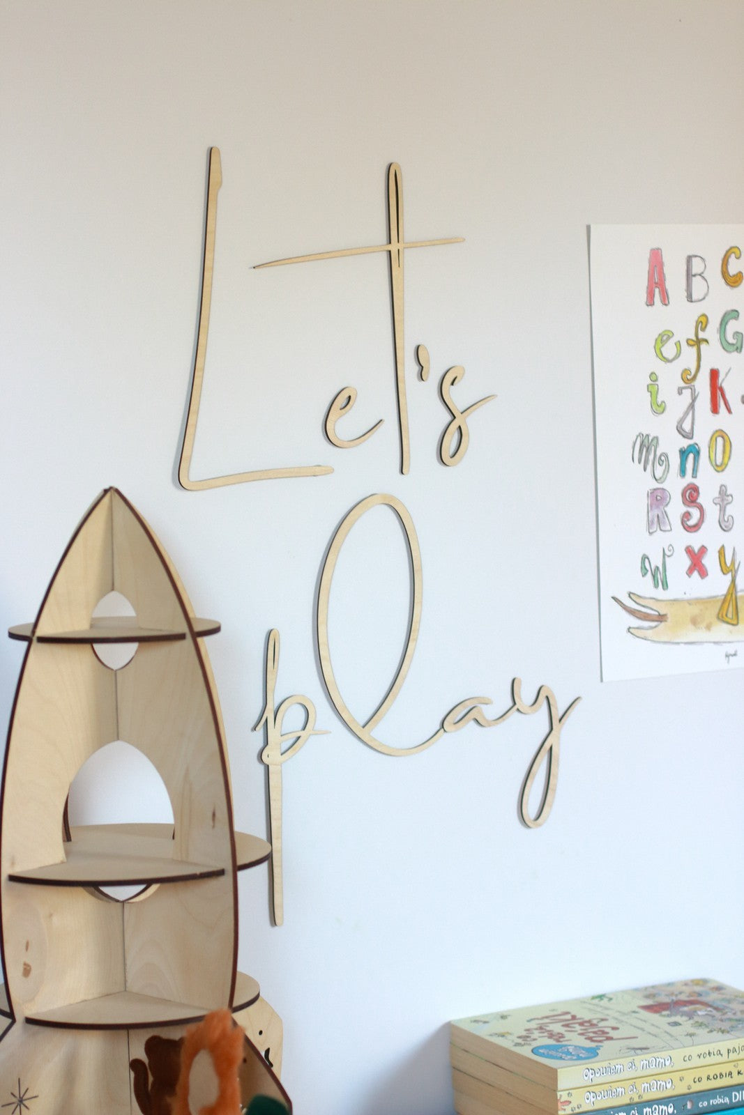 Wooden Wall Sign - Let's Play