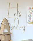 Wooden Wall Sign - Let's Play
