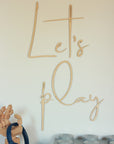 Wooden Wall Sign - Let's Play