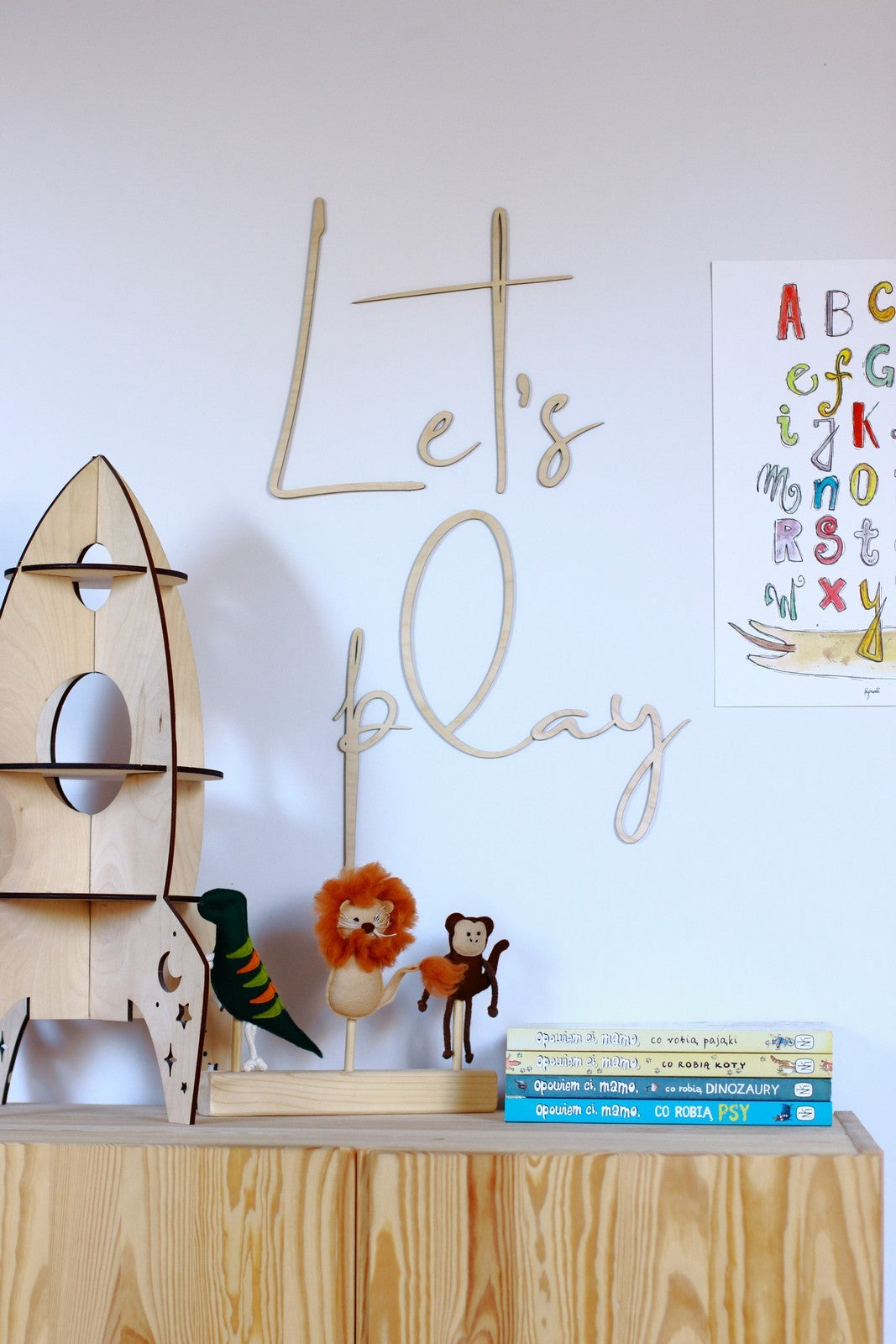 Wooden Wall Sign - Let's Play