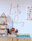 Wooden Wall Sign - Let's Play