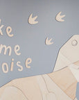 Wooden Wall Sign - Make Some Noise ROARR