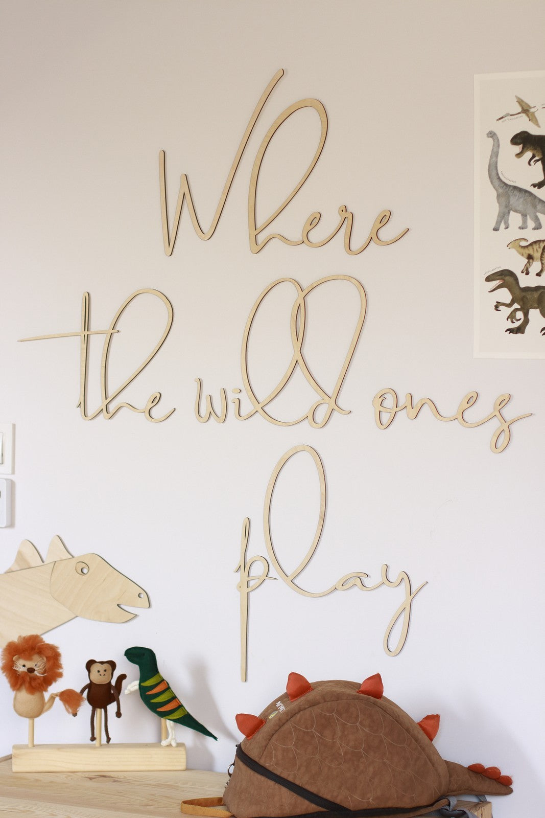 Wooden Wall Sign - Where The Wild Ones Play