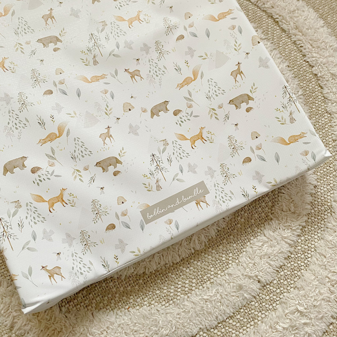 Anti-Roll Wedge Baby Changing Mat - Woodland Animals