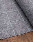 Luxury Grey & Teal Check Dog Blanket | Handmade Reversible Sherpa Fleece | Customisable Pet Blanket UK