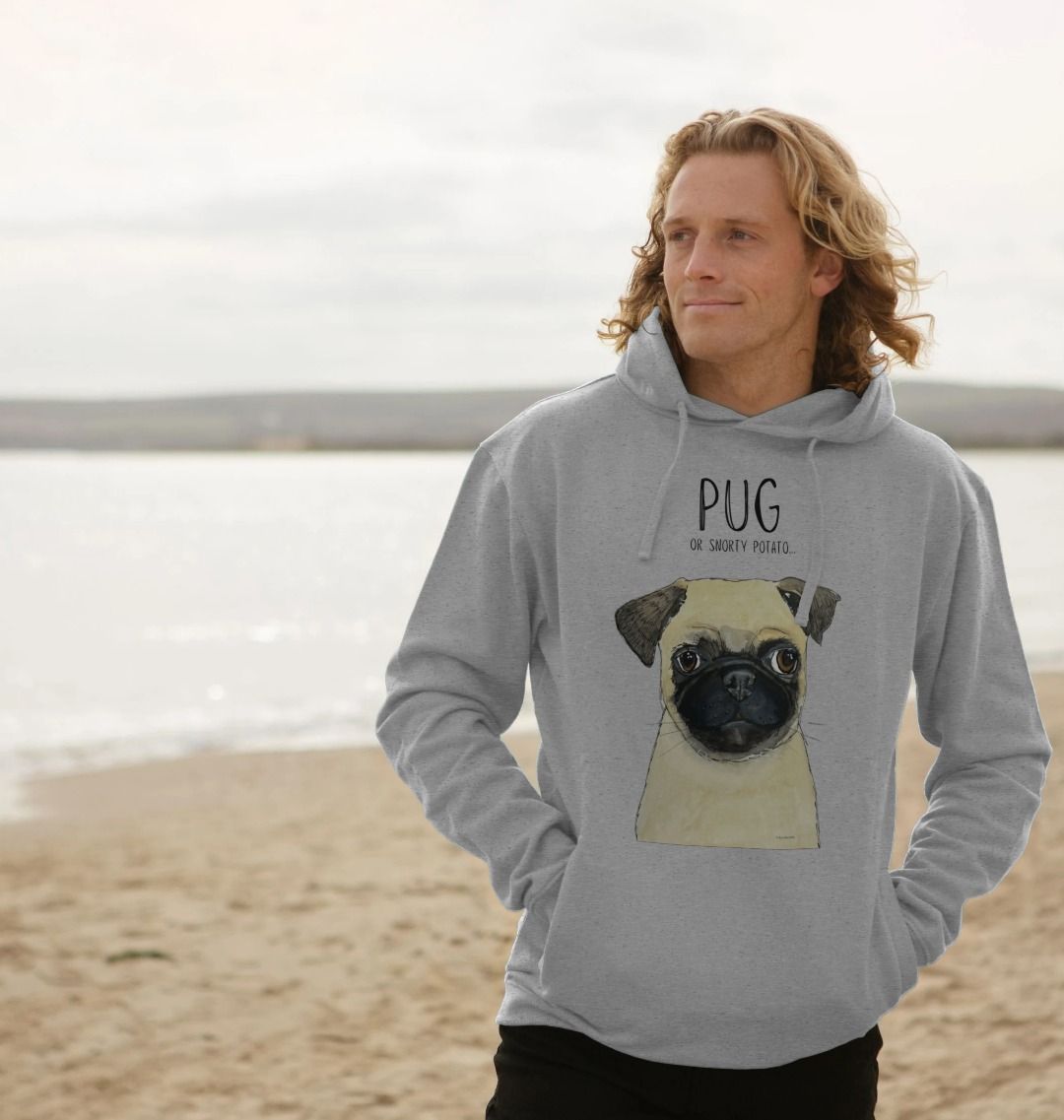 Pug or Snorty Potato? Men's Hoodie – Cozy, Funny, &amp; Pug-tastic!