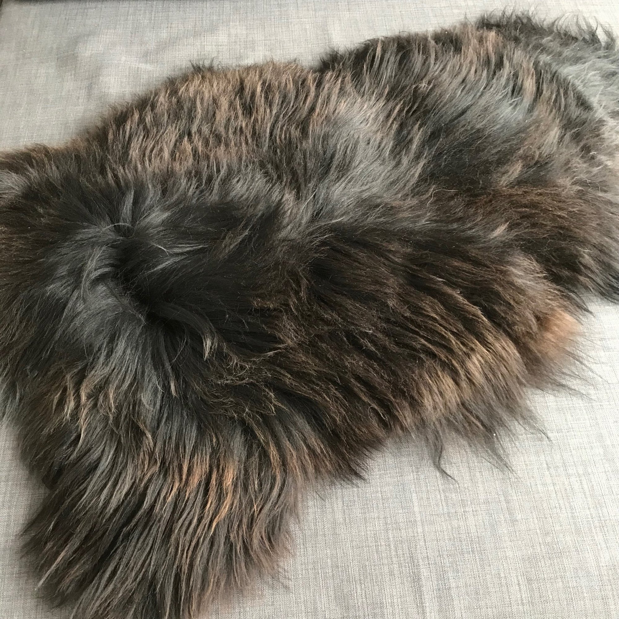 Premium XL Icelandic Sheepskin Rug, 100% Natural Black Brown Espresso Fur, Luxury Handcrafted Eco-Friendly Home Decor, 120cm Large by Wildash London at brixbailey.com