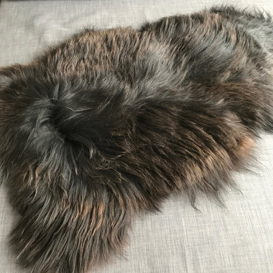Premium XL Icelandic Sheepskin Rug, 100% Natural Black Brown Espresso Fur, Luxury Handcrafted Eco-Friendly Home Decor, 120cm Large by Wildash London at brixbailey.com