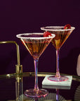 Set of 2 Martini Glasses | Frosted Deco