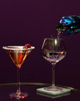 Set of 2 Martini Glasses | Frosted Deco