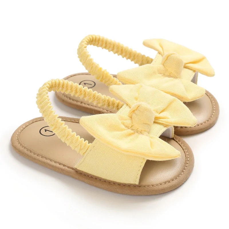 Baby Girls Bow Knot Sandals - Stylish & Comfortable for 0-18 Months - Multi-Color Flat Heel by Baby Lamby at brixbailey.com