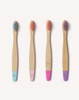 Children's Bamboo Toothbrush - 4 Pack - Candy Colour