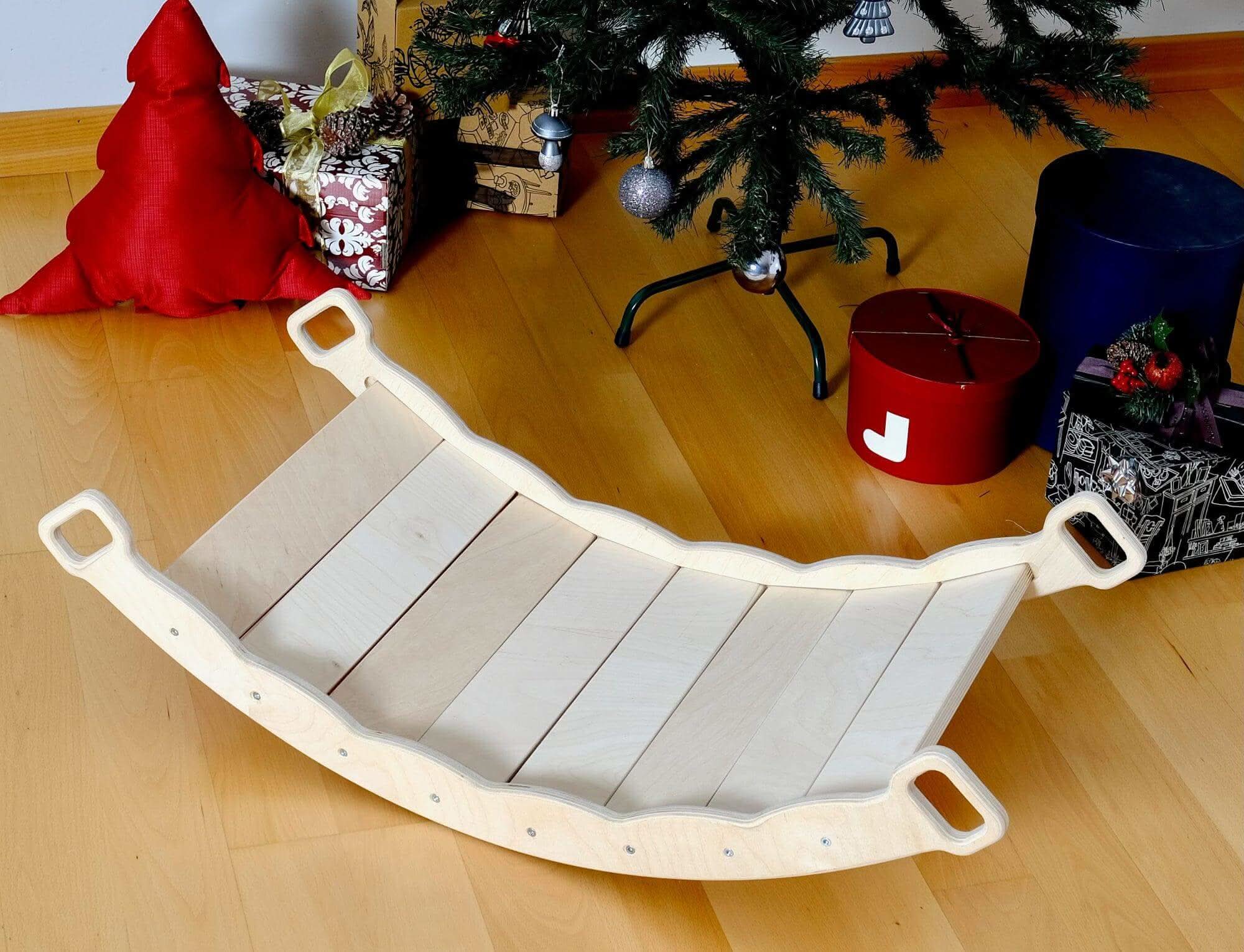 XL Wooden Balance Board for Toddlers Montessori Balance Toy with Pillow-5