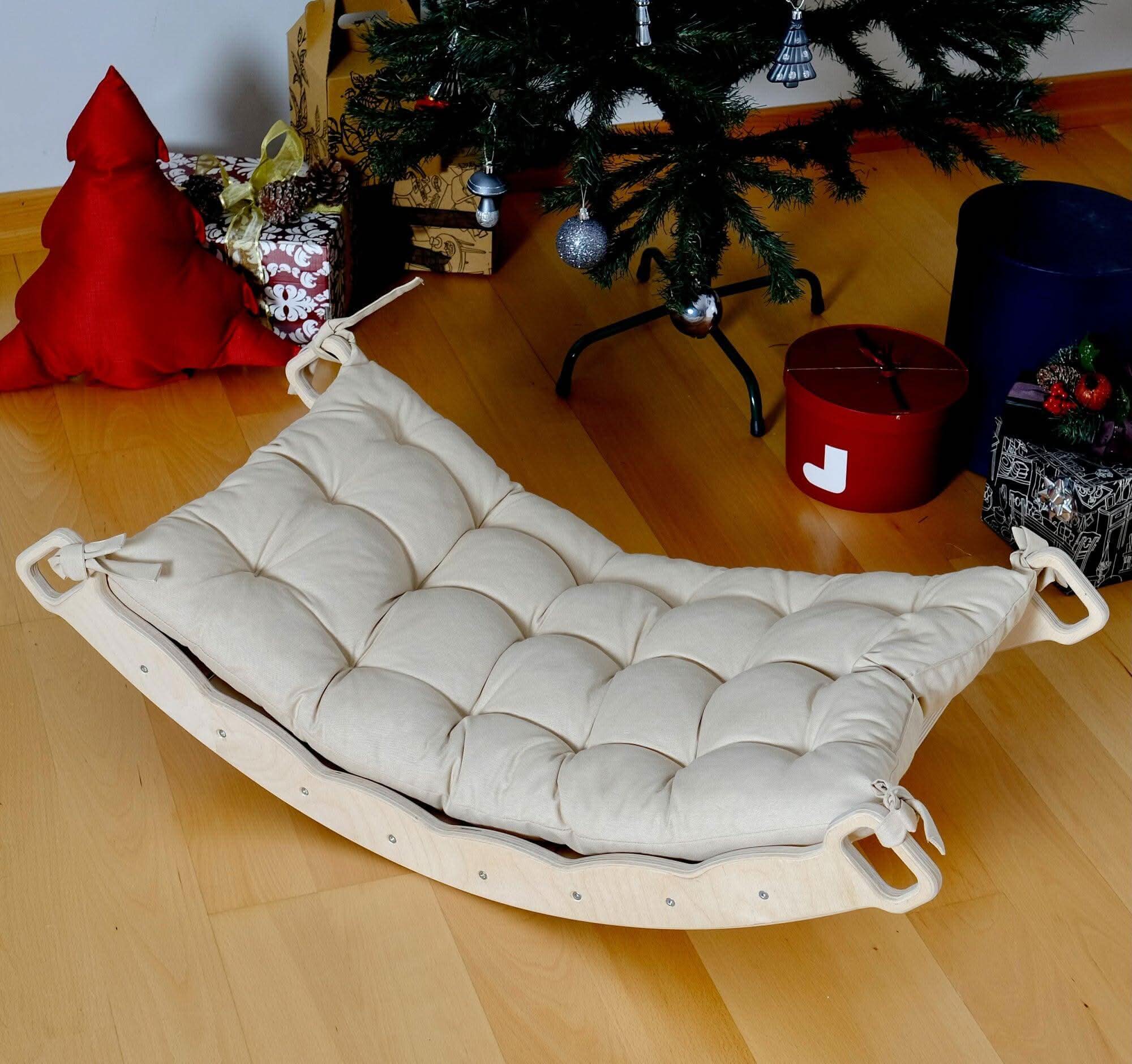 XL Wooden Balance Board for Toddlers Montessori Balance Toy with Pillow-6