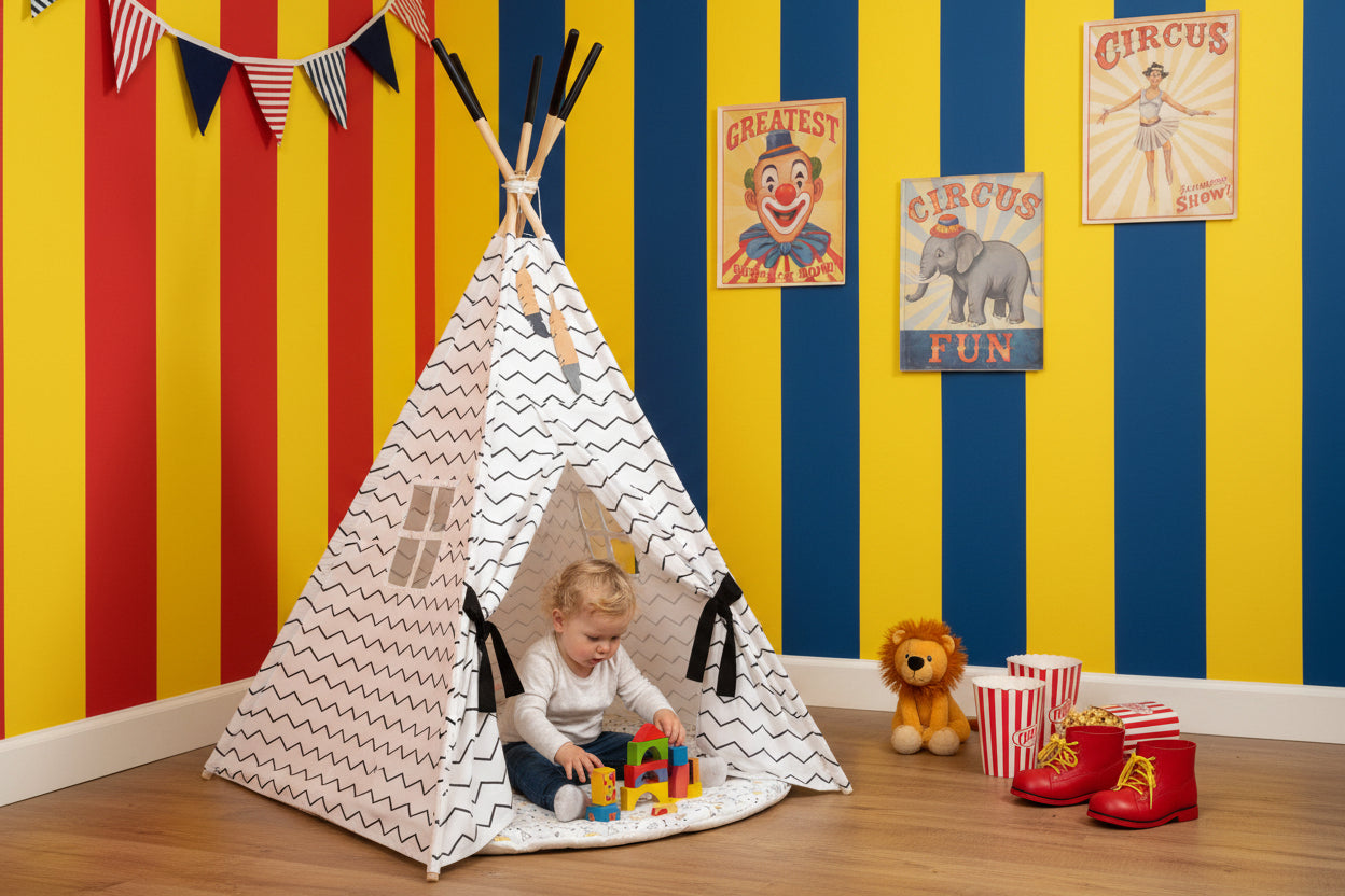 XL Teepee Tent and Play Mat Set-0