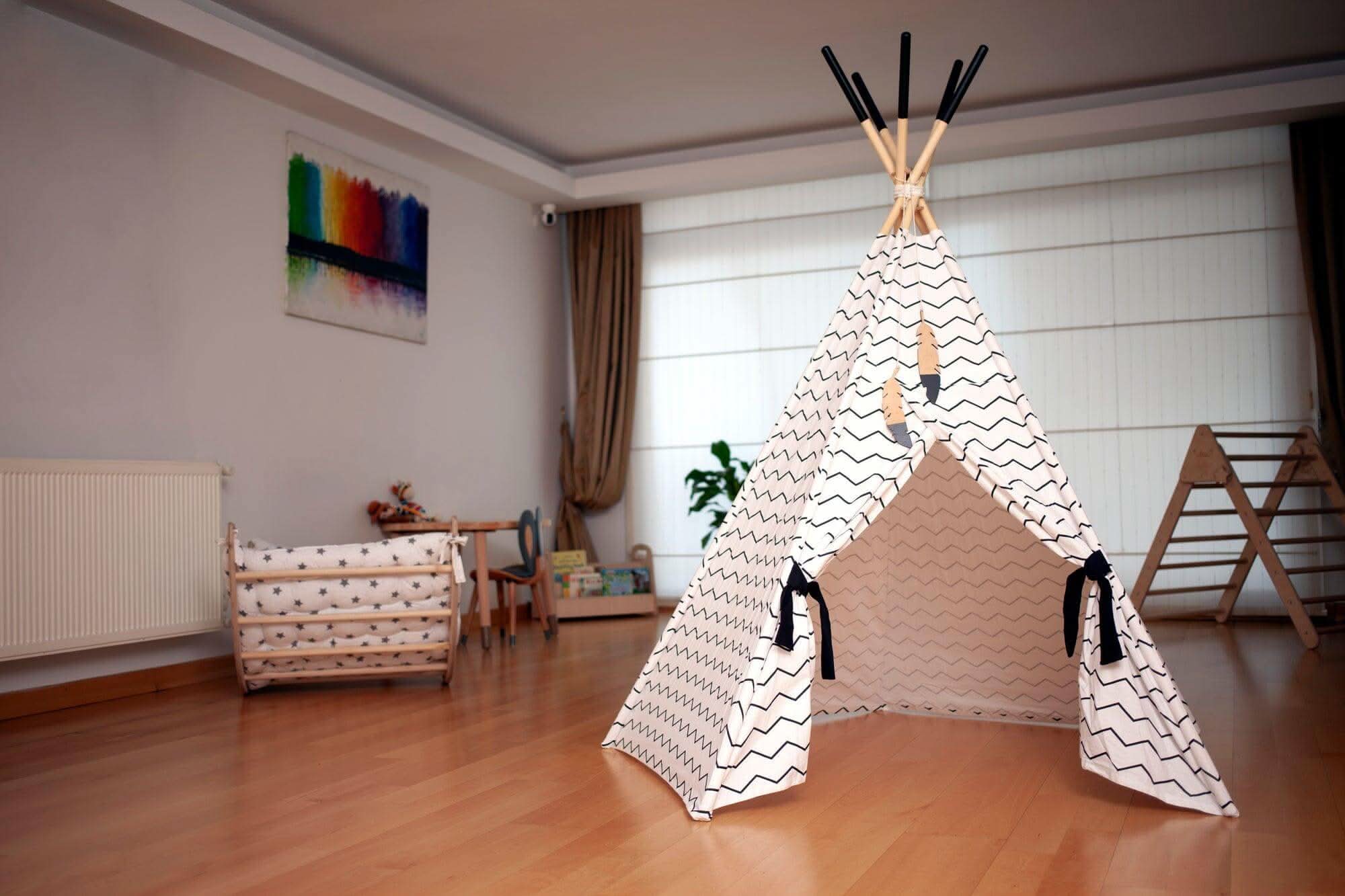 XL Teepee Tent and Play Mat Set-5