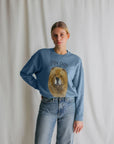 Snuggle in Style – Red Chow Chow Ladies Oversized Sweatshirt!