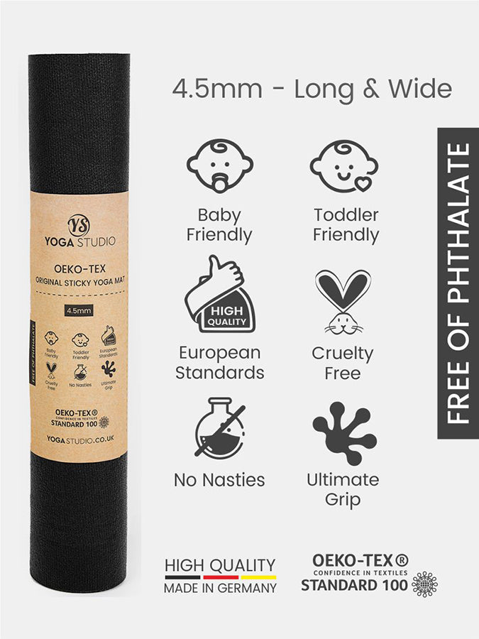 Yoga Studio Oeko-Tex Long &amp; Wide Yoga Mat 4.5mm