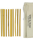 Reusable Bamboo Drinking Straws - 10 Pack