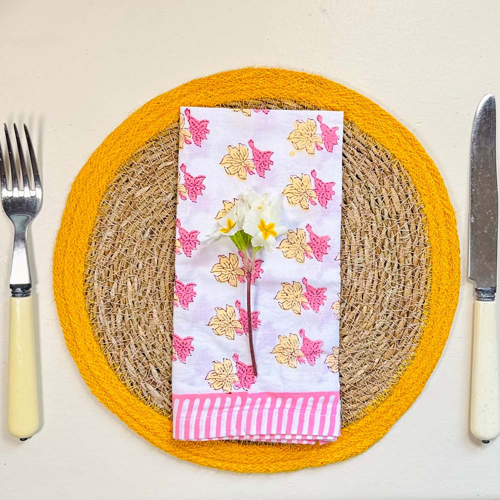 Seagrass Placemats - Yellow (Set of 4)