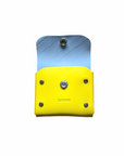 Handmade Leather Simple Coin Purse - Daffodil Yellow