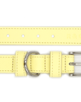 Yellow Leather Dog Collar