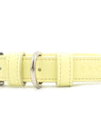 Yellow Leather Dog Collar